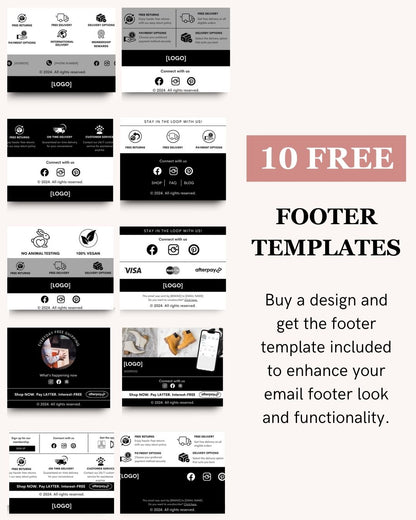 E-commerce Email Marketing Newsletter Canva Template Bundle for Klaviyo Mailchimp and Flodesk | Baking Materials