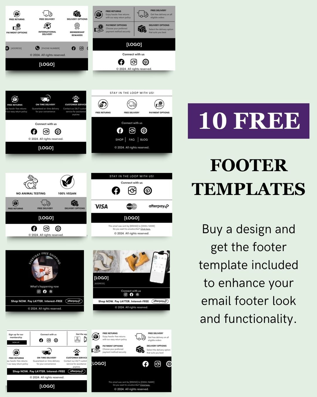 E-commerce Email Marketing Newsletter Canva Template Bundle for Klaviyo Mailchimp and Flodesk | Travel Accessories
