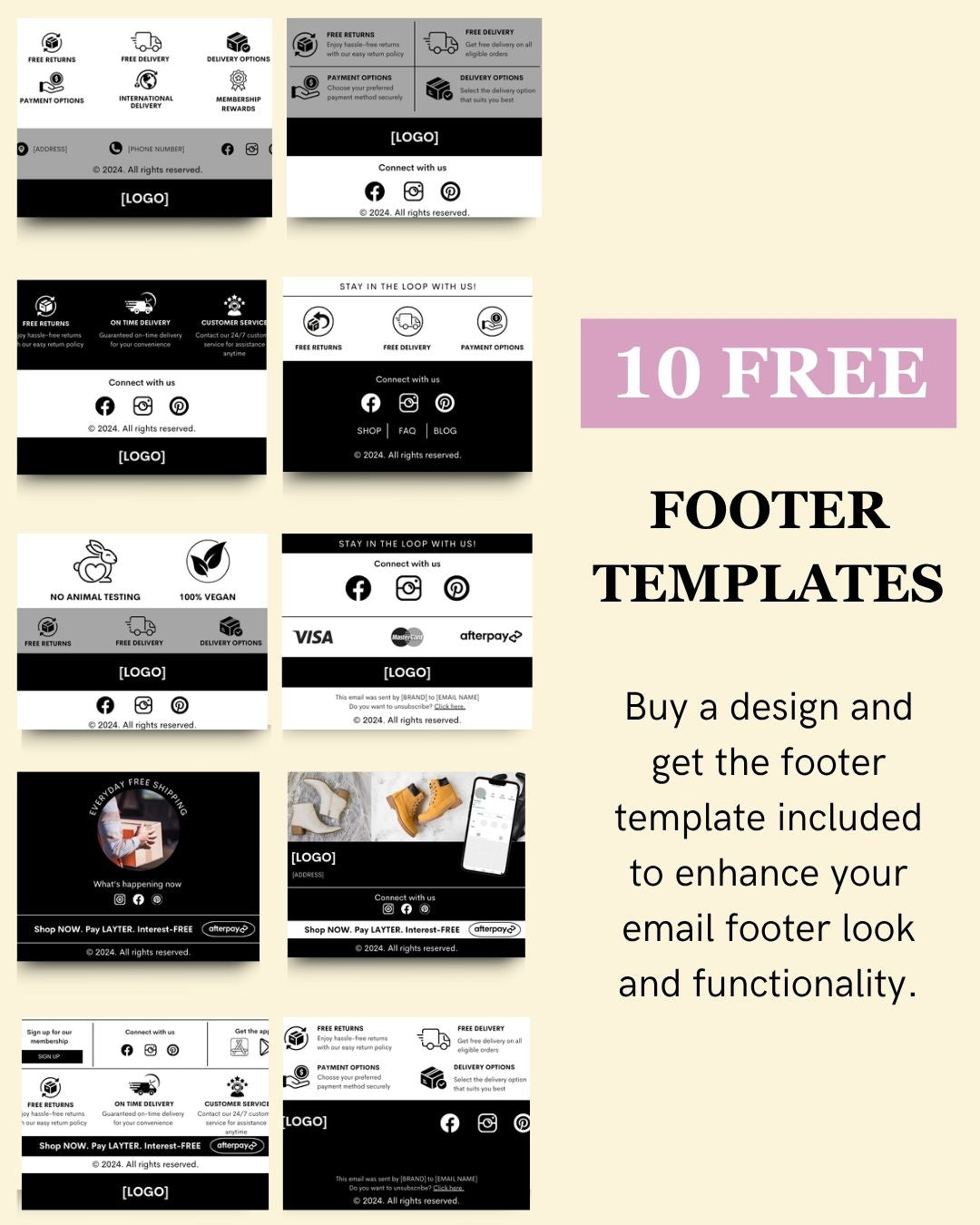 E-commerce Email Marketing Newsletter Canva Template Bundle for Klaviyo Mailchimp and Flodesk | Travel Gear