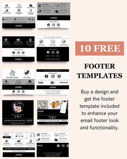 E-commerce Email Marketing Newsletter Canva Template Bundle for Klaviyo Mailchimp and Flodesk | Make-Up Brand