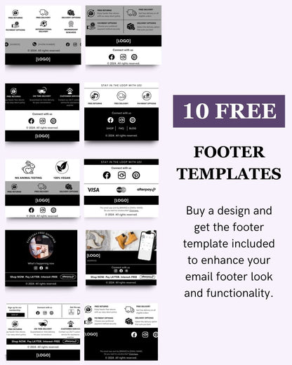 E-commerce Email Marketing Newsletter Canva Template Bundle for Klaviyo Mailchimp and Flodesk | Haircare