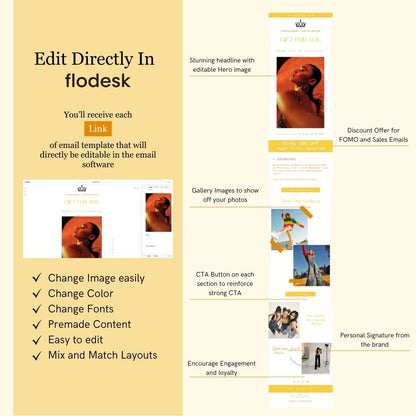 Yellow Orange Flodesk Photography Welcome Email Sequence Template