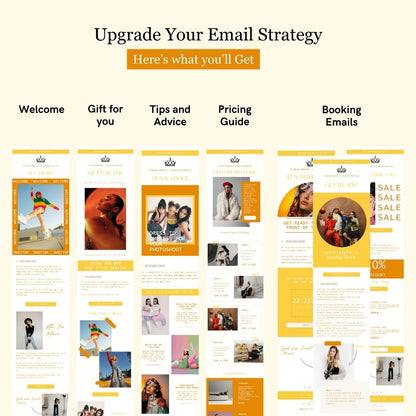Yellow Orange Flodesk Photography Welcome Email Sequence Template