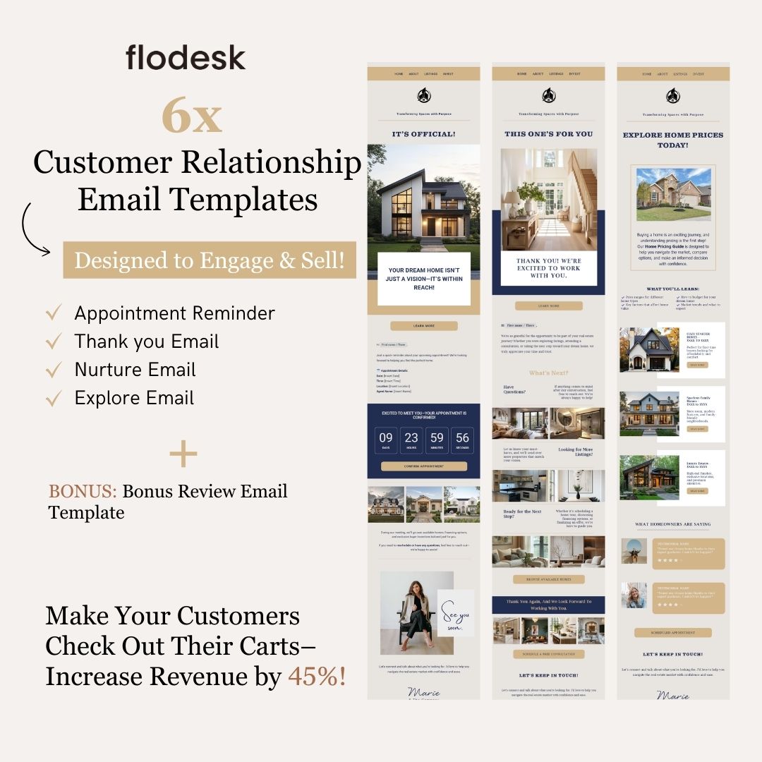 Flodesk Real Estate Business Customer Relationship Email Template