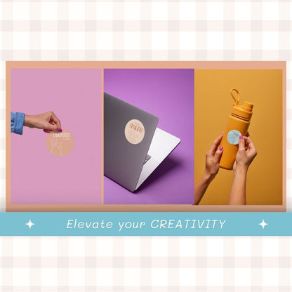creative Digital sticker label template 