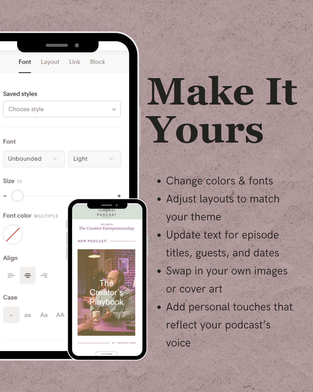 Mauve & Sage Flodesk Podcast Email Template