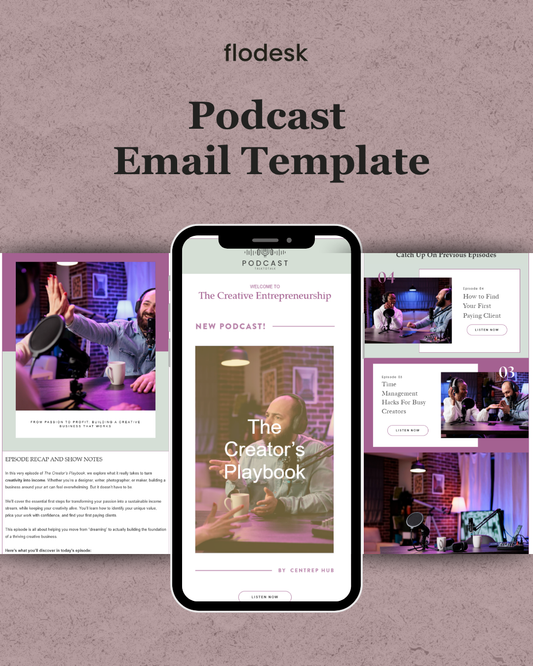 Mauve & Sage Flodesk Podcast Email Template
