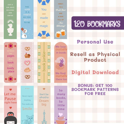 120  bookmark templates for personal use
