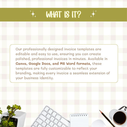Professionally designed invoice template
