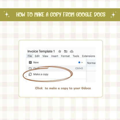 how to make a copy of the invoice template