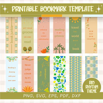 Printable bookmark template