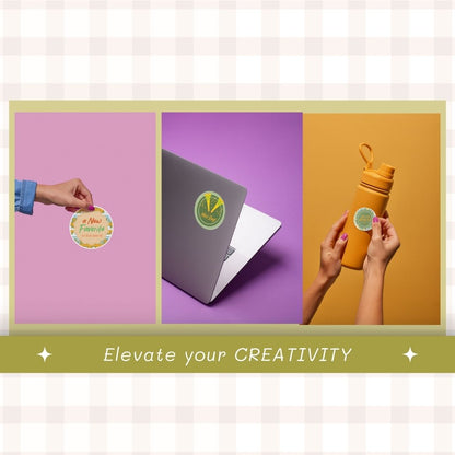 creative Digital sticker label template 