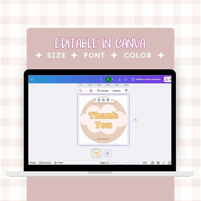 editable Digital sticker label