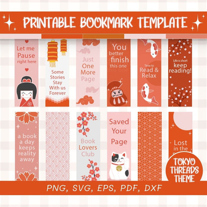 Printable bookmark template