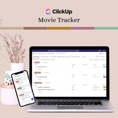 Movie Tracker Clickup Template for Beginners | Easy Movie Organizer
