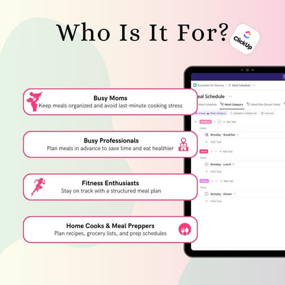 Meal Planner ClickUp Template for Beginners