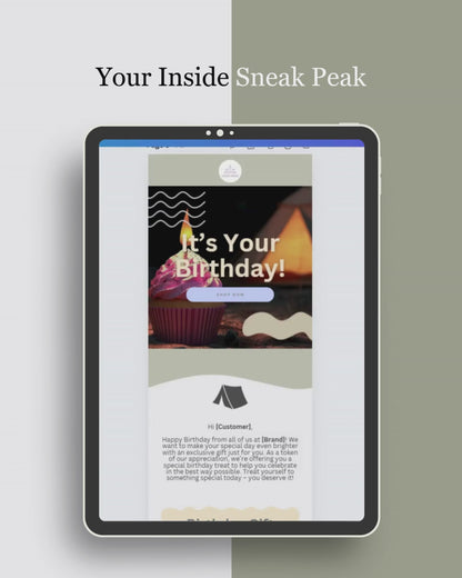 E-commerce Email Marketing Newsletter Canva Template Bundle for Klaviyo Mailchimp and Flodesk | Camping and Outdoor Gear