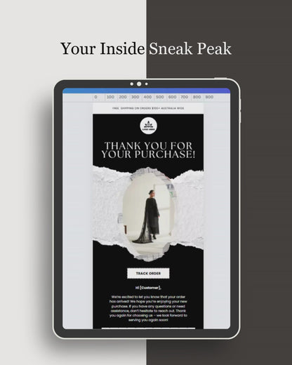 E-commerce Email Marketing Newsletter Canva Template Bundle for Klaviyo Mailchimp and Flodesk | Fashion B&W