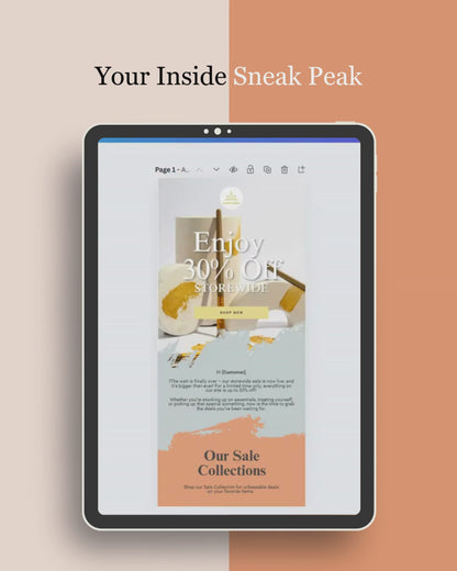 E-commerce Email Marketing Newsletter Canva Template Bundle for Klaviyo Mailchimp and Flodesk | Professional Art Supplies