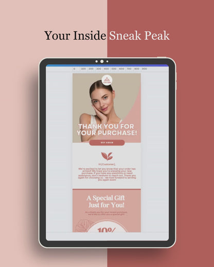 E-commerce Email Marketing Newsletter Canva Template Bundle for Klaviyo Mailchimp and Flodesk | Skincare