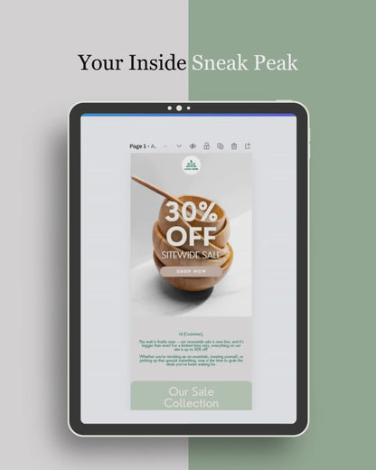 E-commerce Email Marketing Newsletter Canva Template Bundle for Klaviyo Mailchimp and Flodesk | Reusable Household Items