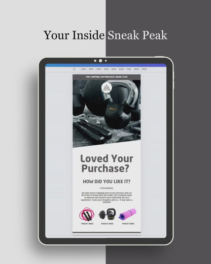 E-commerce Email Marketing Newsletter Canva Template Bundle for Klaviyo Mailchimp and Flodesk | Fitness Equipment and Gear