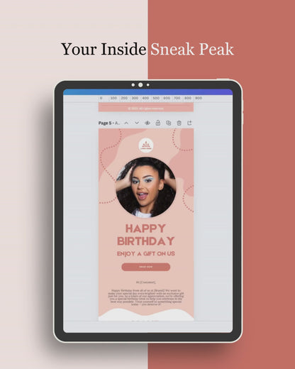 E-commerce Email Marketing Newsletter Canva Template Bundle for Klaviyo Mailchimp and Flodesk | Make-Up Brand