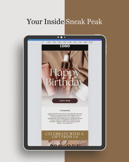 E-commerce Email Marketing Newsletter Canva Template Bundle for Klaviyo Mailchimp and Flodesk | Skincare