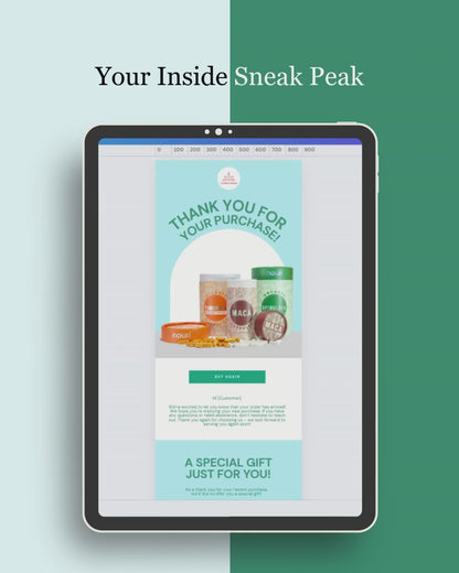 E-commerce Email Marketing Newsletter Canva Template Bundle for Klaviyo Mailchimp and Flodesk | Nutritional Supplements and Vitamins