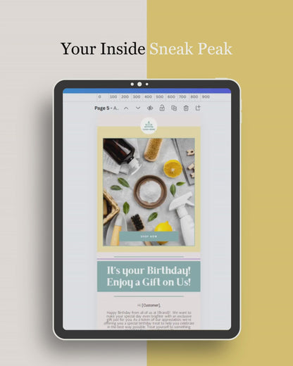 E-commerce Email Marketing Newsletter Canva Template Bundle for Klaviyo Mailchimp and Flodesk | Eco-friendly Cleaning Supplies